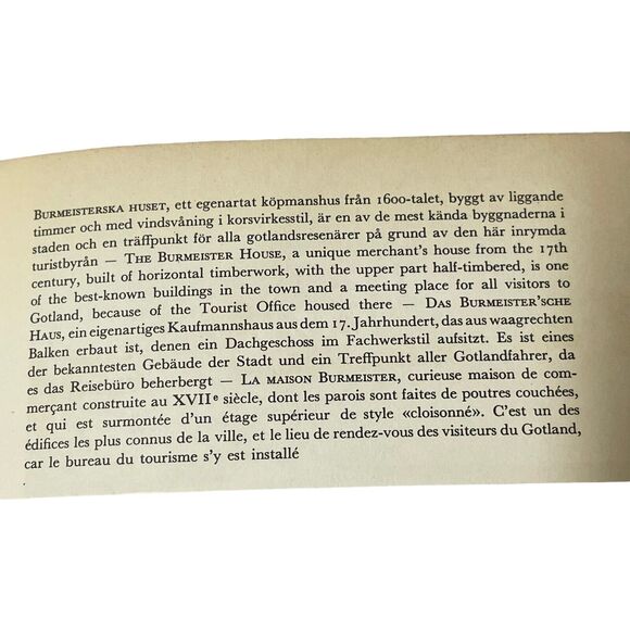 Visby Och Gotland Book Multilingual English Swedish German Vintage - Picture 5 of 11